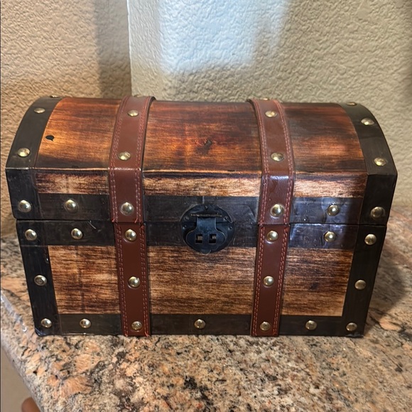 Accents | Vintage Style Wooden Treasure Chest | Poshmark